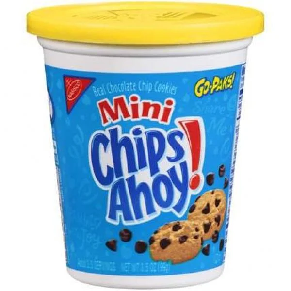 Chips Ahoy Cookies Go Pak Mini Chocolate Chip 3.5 Ounce Size - 12 Per Case.