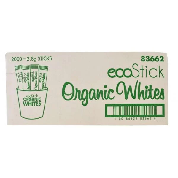 Ecostick Sticks Naturally White Single Serve 2.8 Grams Each - 2000 Per Case.
