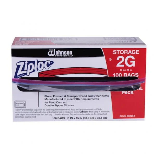 Ziploc Two Gallon Storage Bag 1 - 100 Cnt