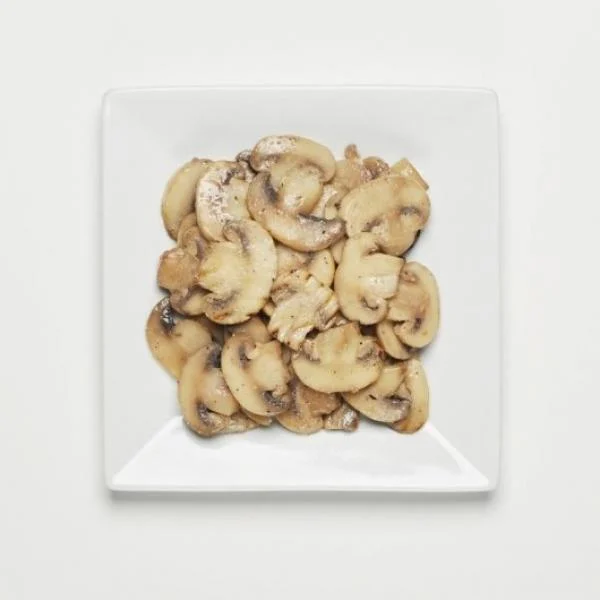 Sauteed Roasted White Mushrooms (lightly Seasoned) 2 Pound Each - 10 Per Case.