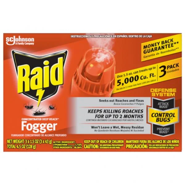 Raid Concentrated Triple Pack Fogger 12 - 4.5 Oz