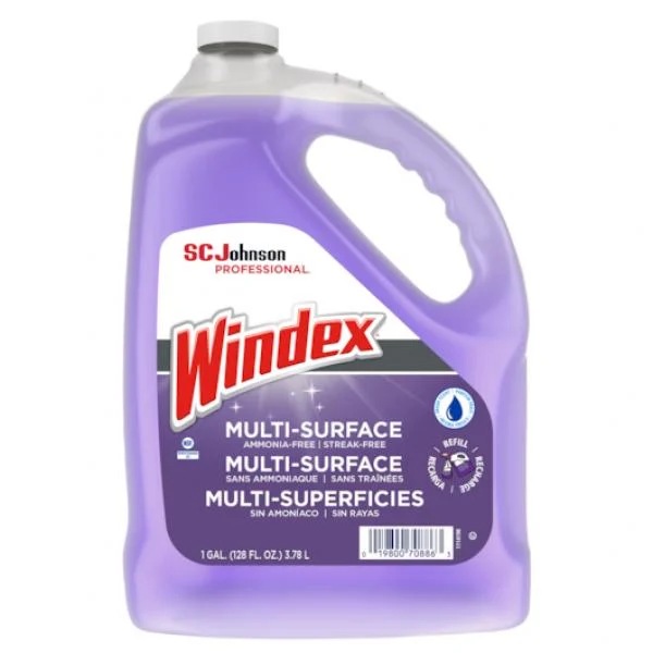S.C. Johnson Consumer Windex Non-Ammoniated Gallon 128 Fluid Ounce - 4 Per Case.