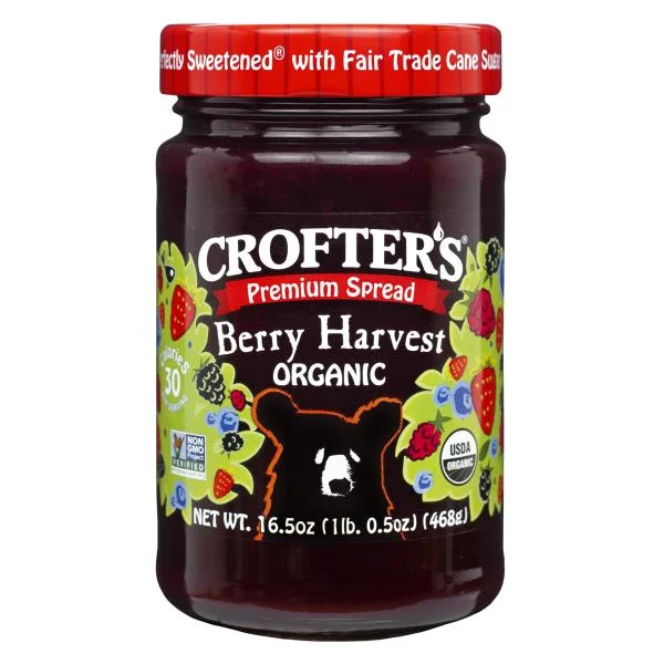 Crofters Organic Spread Premium Harvest Berry 16.5 Ounce Size - 6 Per Case.