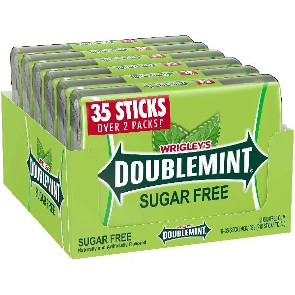 Doublemint Stick Sugar Free Mega 35 Piece - 48 Per Case.