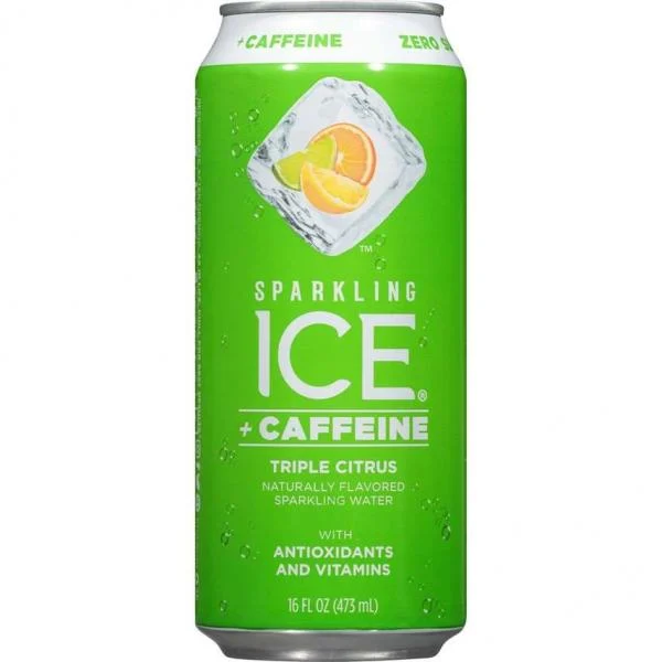 Sparkling Ice Caffeine Citrus Twist Naturally Flavored Sparkling Water With Antioxidants 16 Fluid Ounce - 12 Per Case.