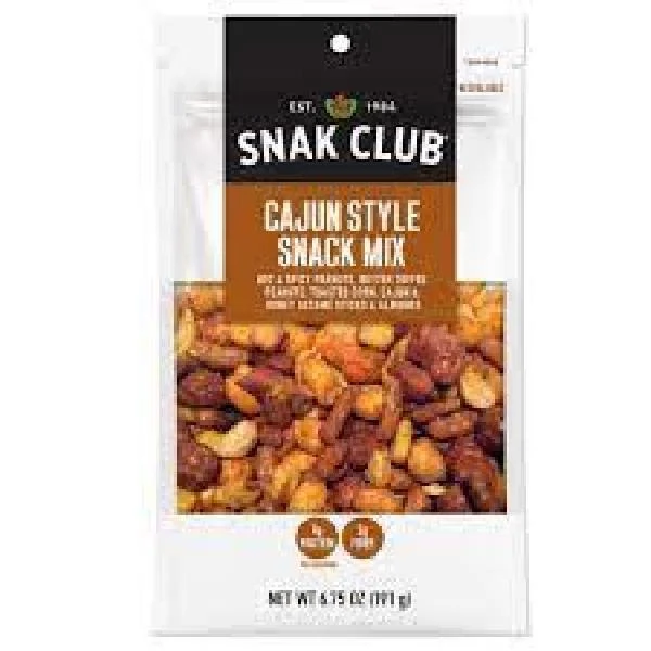 Snak Club Cajun Savory Mix 6.75 Ounce Size - 6 Per Case.
