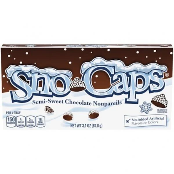 Snocaps Onthego Concession Display Ready 3.1 Ounce Size - 15 Per Case.