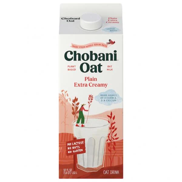 Chobani Oat Plain Extra Creamy 52 Fluid Ounce - 6 Per Case.