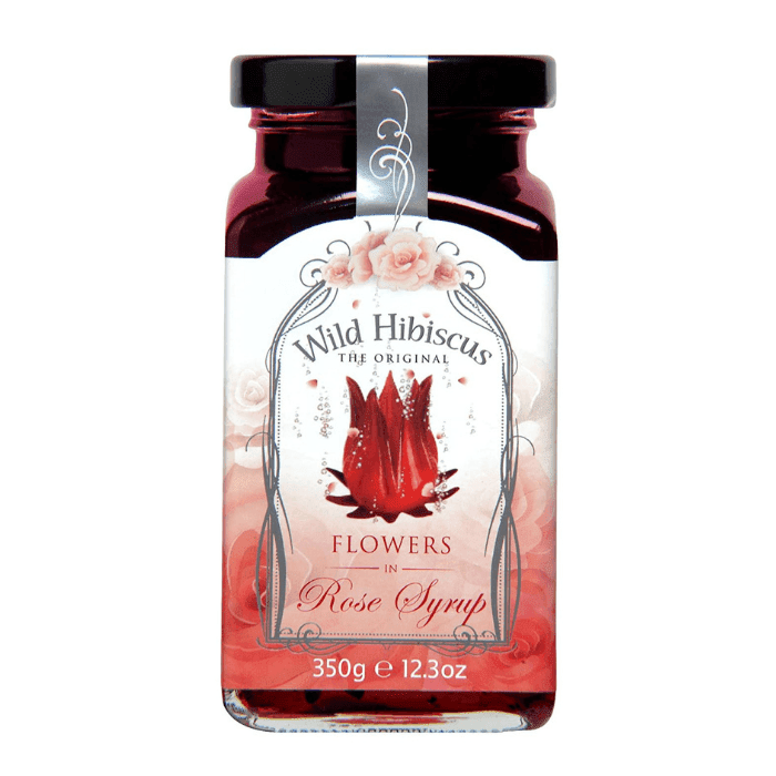 Wild Hibiscus Flowers in Rose Syrup 12.3 oz