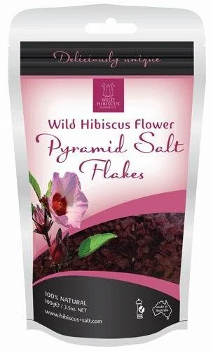 Wild Hibiscus Flowers Pyramid Salt Flakes, 3.5 oz