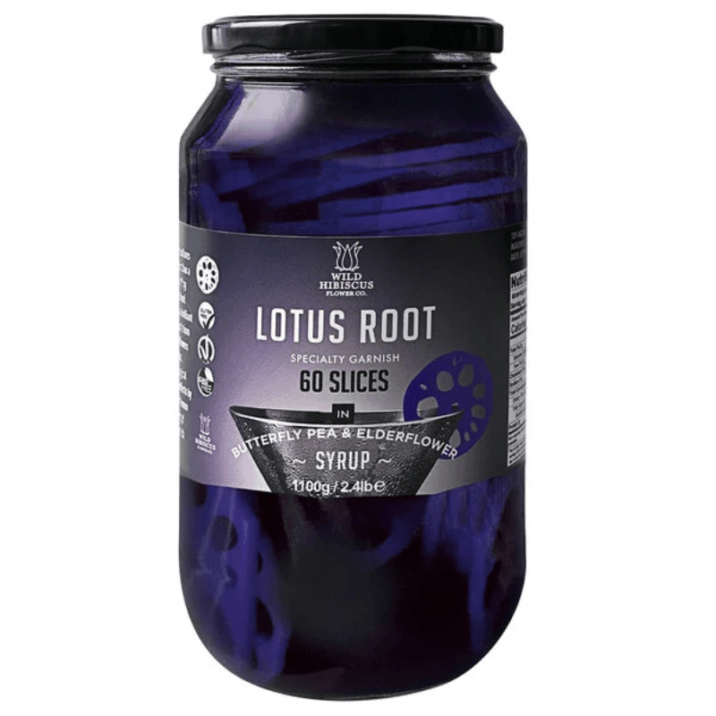 Hibiscus Lotus Root Butterfly Pea & Elderflower Syrup, 2.4 Lbs