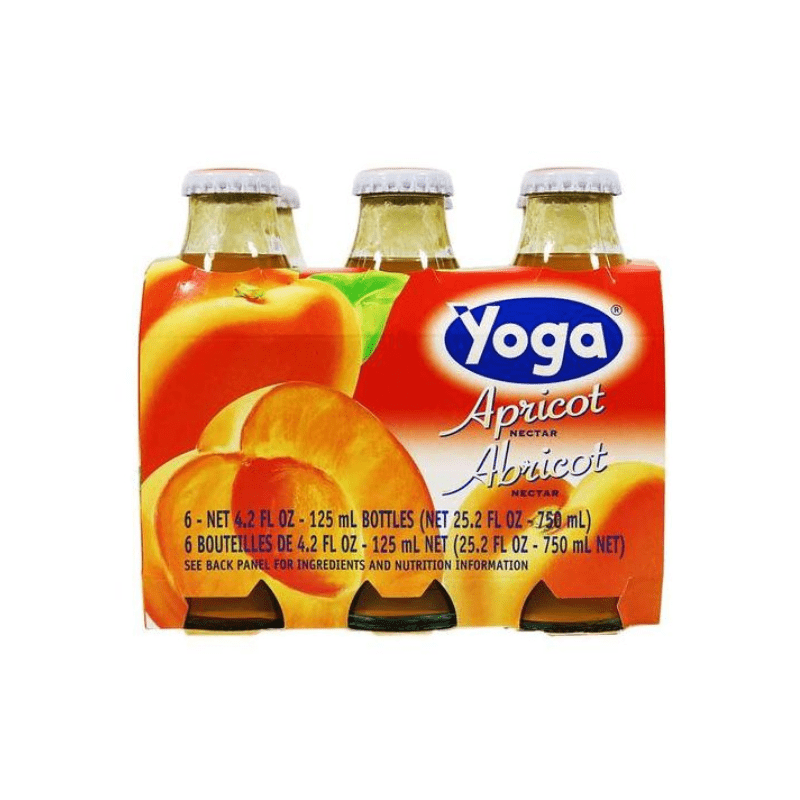 Yoga Apricot Nectar 6 Fruit Juice Bottle, 4.2 oz