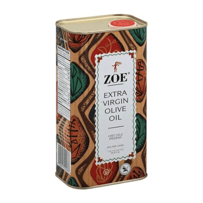 ZOE Extra Virgin Olive Oil in Tin, 33.8 oz (1 L)